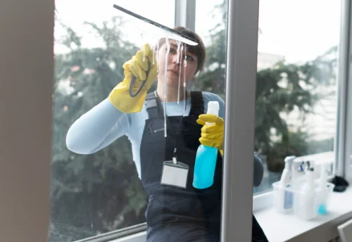 Nettoyage de vitres intérieures et extérieures à la Chaux